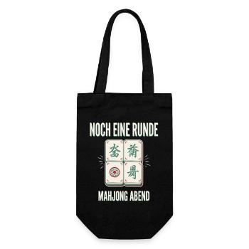 Noch eine Runde Mahjong Abend - Geschenkbeutel für Flaschen - Schwarz - Vorne