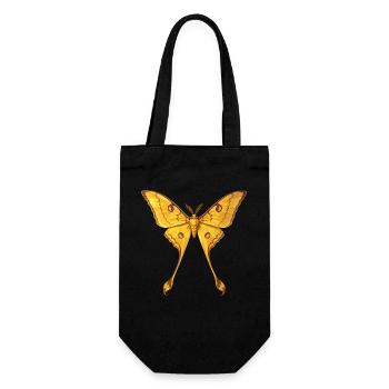 Comet Moth Argema mittrei Anime Style - Gift Bag for Bottles - black - Front