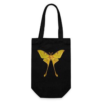 Comet Moth Argema mittrei - Gift Bag for Bottles - black - Front