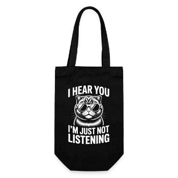 Schottische Faltohrkatze Scottish Fold Geschenk - Geschenkbeutel für Flaschen - Schwarz - Vorne
