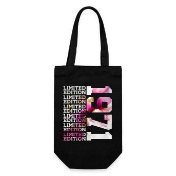 LIMITED EDITION 1971 - 55 YEARS - 55TH BIRTHDAY - Gift Bag for Bottles - black - Front