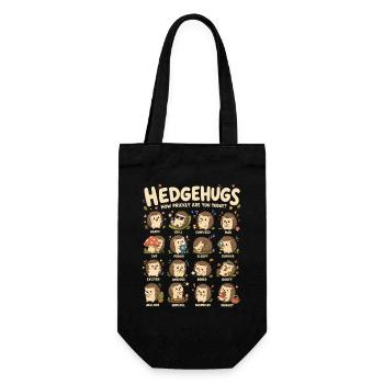 Hedgehugs Cute Hedgehog Mood Table Like - Gift Bag for Bottles - black - Front
