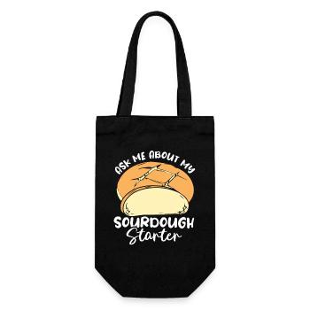 Bread Baker Bakery Bread Roll Baking - Gift Bag for Bottles - black - Front