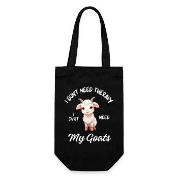 Goat Farm Therapy - Gift Bag for Bottles - black - Front