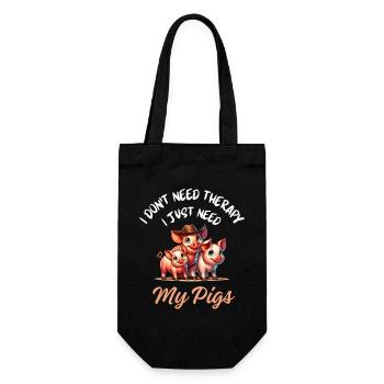 Thérapie de la ferme porcine - Sac à bouteille - noir - Devant