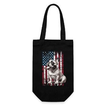 Bouledogue français US Französische Bulldogge - Sac à bouteille - noir - Devant
