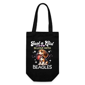 Beagle Girl - Gift Bag for Bottles - black - Front