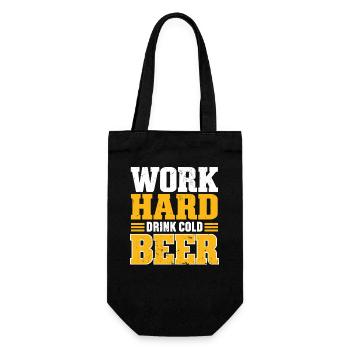 Beer Beer Lover Bavaria Beer Garden Gift - Gift Bag for Bottles - black - Front