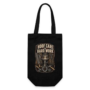 Farrier Farrier Hoof Care Is Hard Work - Gift Bag for Bottles - black - Front