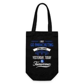 Funny Parachuting Quote - Gift Bag for Bottles - black - Front