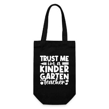 Preschool Teacher Trust Me I´m A Daycare Teacher - Geschenkbeutel für Flaschen - Schwarz - Vorne