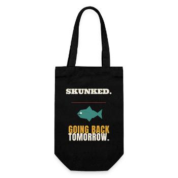 Fishing Skunked Going Back Tomorrow Funny Angler F - Geschenkbeutel für Flaschen - Schwarz - Vorne