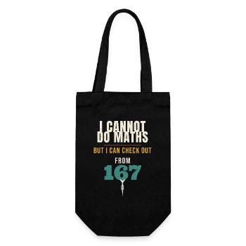 Darts I Cannot Do Maths But I Can Check Out From 1 - Gift Bag for Bottles - black - Front
