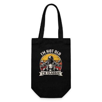 I'm not old, I'm classic | Biker | Motorcycling - Gift Bag for Bottles - black - Front