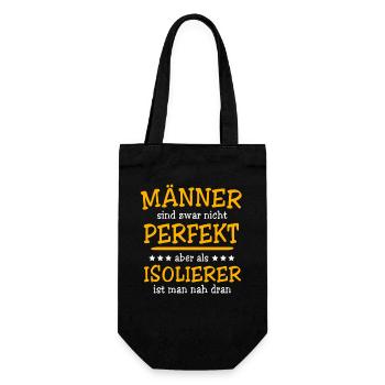 Isolierer Sprüche - Geschenkbeutel für Flaschen - Schwarz - Vorne