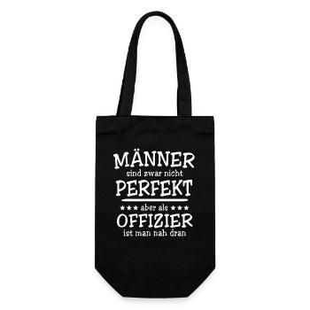 Offizier Männer - Geschenkbeutel für Flaschen - Schwarz - Vorne