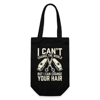 I can change your hair - Gift Bag for Bottles - black - Front