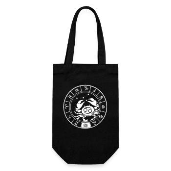 Zodiac sign Cancer - Gift Bag for Bottles - black - Front