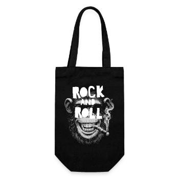 Monkey Rock and Roll Tee - Geschenkbeutel für Flaschen - Schwarz - Vorne