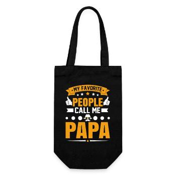 My Favorite People Call Me Papa - Gift Bag for Bottles - black - Front