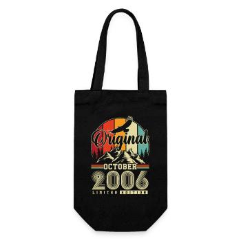 Original October 2006 – 20th Birthday Vintage - Gift Bag for Bottles - black - Front