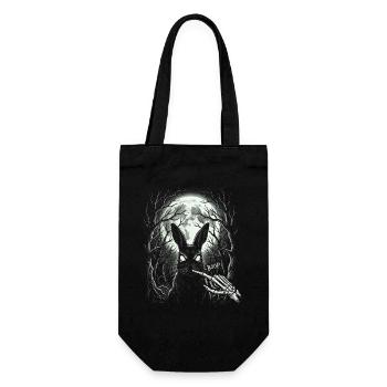 Skeleton Boop Creepy Cute Bunny Goth - Gift Bag for Bottles - black - Front