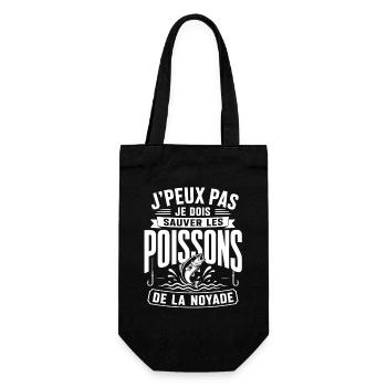 Humour Pêcheur, Cadeau Pêche Drôle - Sac à bouteille - noir - Devant