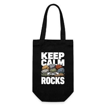 Stone Collector and Stone Searching Design Geology - Gift Bag for Bottles - black - Front