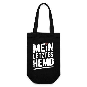 Mein Letztes Hemd Steuern Steuerzahler Inflation - Geschenkbeutel für Flaschen - Schwarz - Vorne