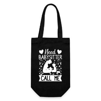 Childcare Provider Need Babysitter Call Me Daycare - Gift Bag for Bottles - black - Front