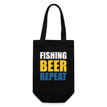 Bierliebhaber Biergarten Bier Fan Geschenk - Geschenkbeutel für Flaschen - Schwarz - Vorne