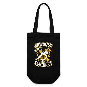 Bierliebhaber Bierbrauen Bier Fan Geschenk - Geschenkbeutel für Flaschen - Schwarz - Vorne