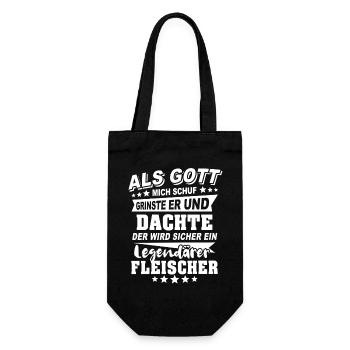 Fleischer - Geschenkbeutel für Flaschen - Schwarz - Vorne
