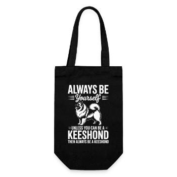 Wolfsspitz Spruch Hund Lustige Wolfsspitz Geschenk - Geschenkbeutel für Flaschen - Schwarz - Vorne