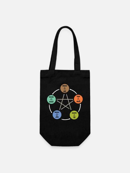 Qigong Qi Gong Tai Chi Chigong - Geschenkbeutel für Flaschen - Schwarz