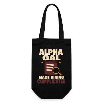 Alpha-gal-syndrom Alpha-gal-allergie Rotes Fleisch - Geschenkbeutel für Flaschen - Schwarz - Vorne