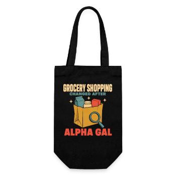 Alpha-gal-syndrom Alpha-gal-allergie Rotes Fleisch - Geschenkbeutel für Flaschen - Schwarz - Vorne