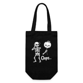 Skeleton Holding Balloon pumpkin Halloween - Geschenkbeutel für Flaschen - Schwarz - Vorne