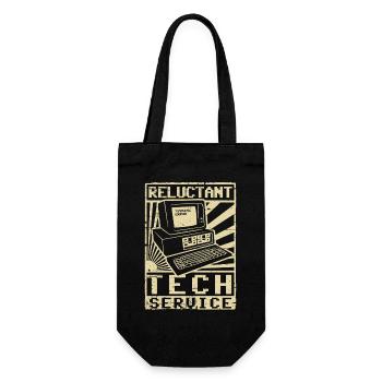 Widerwilliger Technikservice - Geschenkbeutel für Flaschen - Schwarz - Vorne