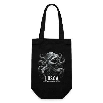 Kryptid-Seeungeheuer Lusca beschützt unsere Ozeane - Geschenkbeutel für Flaschen - Schwarz - Vorne