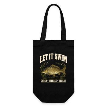 Karpfenangeln Catch and Release Shirt - Geschenkbeutel für Flaschen - Schwarz - Vorne