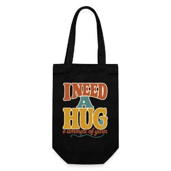  Ich Brauche Eine Riesige Menge Garn Lustiges - Geschenkbeutel für Flaschen - Schwarz - Vorne