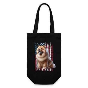 Chow Chow US Chowchow - Geschenkbeutel für Flaschen - Schwarz - Vorne
