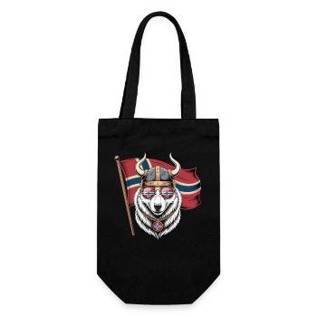 Viking Wolf Norway - Geschenkbeutel für Flaschen - Schwarz - Vorne