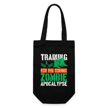 Training For The Coming Zombie Apocalypse  - Geschenkbeutel für Flaschen - Schwarz - Vorne