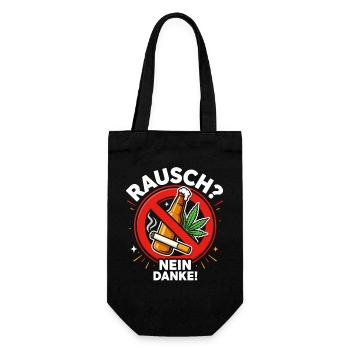 Anti Drogen - Geschenkbeutel für Flaschen - Schwarz - Vorne