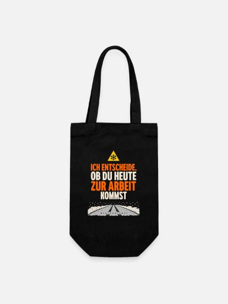 Winterdienst Spruch - Geschenkbeutel für Flaschen - Schwarz