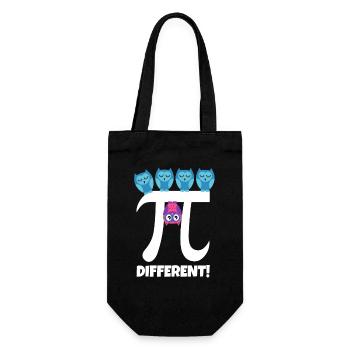 Pi Different Süße Eule Be Different Mathe Lehrer - Geschenkbeutel für Flaschen - Schwarz - Vorne
