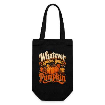 Kürbisgewürze – Whatever Your Pumpkin - Geschenkbeutel für Flaschen - Schwarz - Vorne