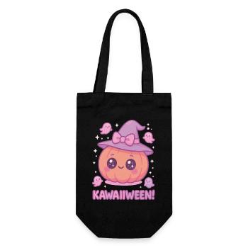 Kawaiiween Kürbishexe - Geschenkbeutel für Flaschen - Schwarz - Vorne